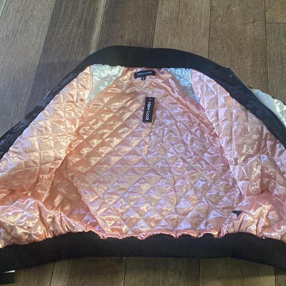 New Look Women's Black and Pink Jacket - Picture 4 of 6
